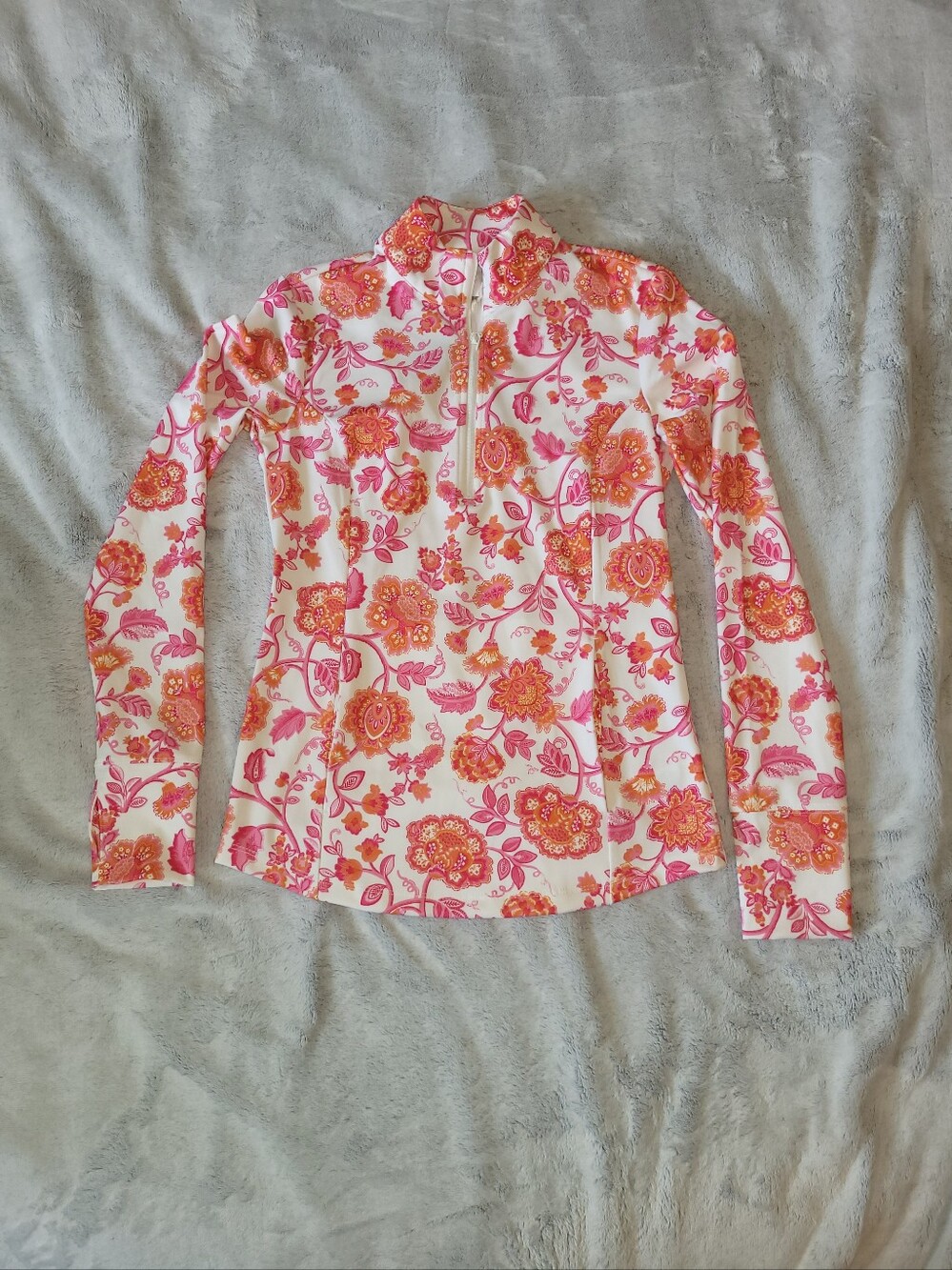 Sigrid Olsen Womens XS Golf & Tennis 1/4 Zip Long Sleeve Performance Top UPF50